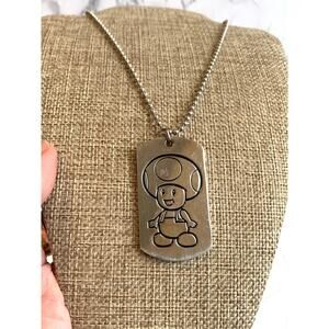 Super Mario Heavy Toad Dog Tag on Ball Bead Chain 2015